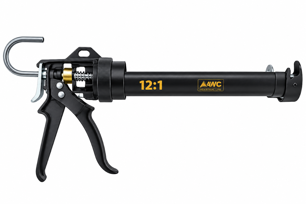 Profesionalus pistoletas silikonui ir ankerinei masei MAG-KRAK K2 PRO