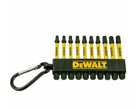 Smūginių TORX antgalių rinkinys DeWALT 57 mm, 10 vnt.