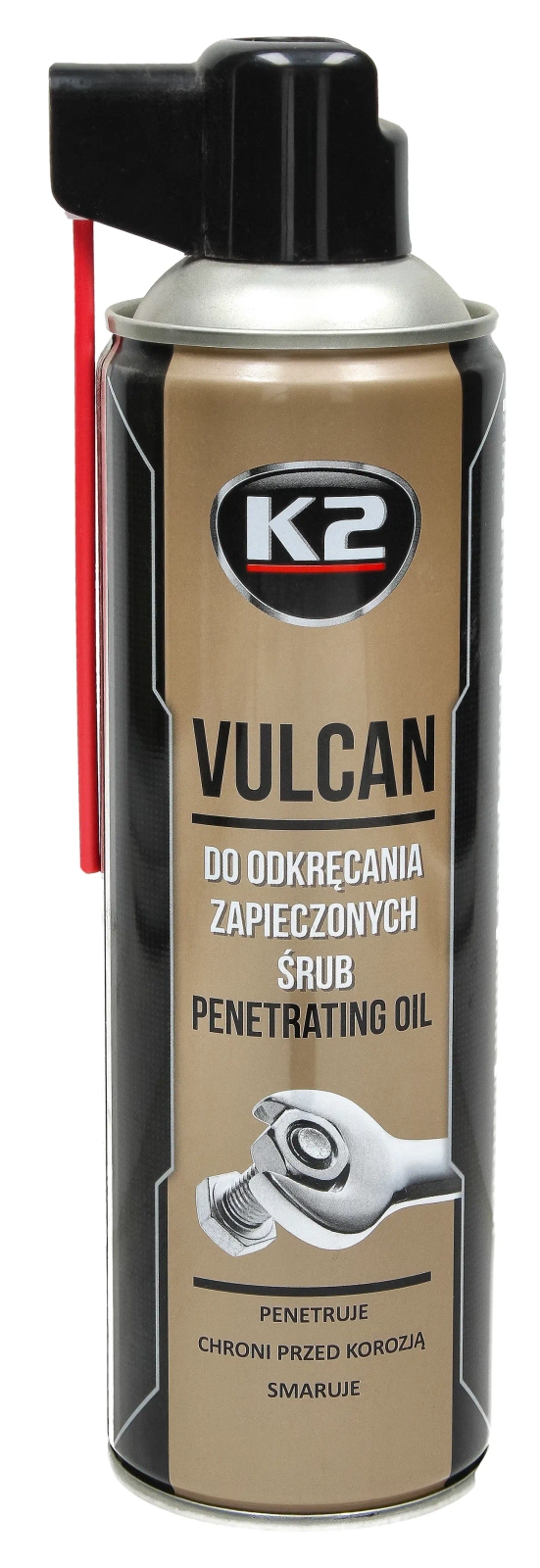 Varžtų atlaisvinimo priemonė ir rūdžių tirpiklis K2 VULCAN, 500 ml