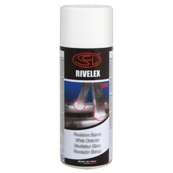 Purškiamas baltas ryškiklis, įtrūkių detektorius, Siliconi RIVELEX, 400 ml