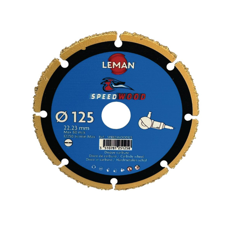 Universalus medžio pjovimo ir skaptavimo diskas Leman Speedwood 125x22.23 mm, Z3